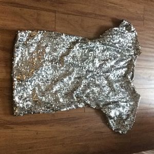 Silver sequin dress